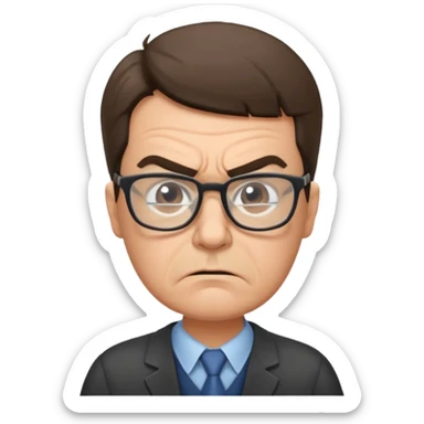 an angry teacher sticker