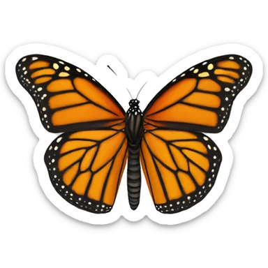 Monarch butterfly sticker
