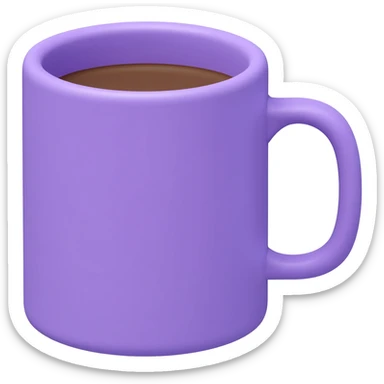 Hyperrealistic 3d rendering y2k coffee mug sticker