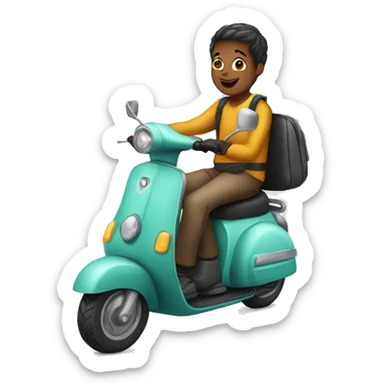 scooter with child sticker