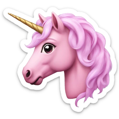 Unicorn heart pink sticker