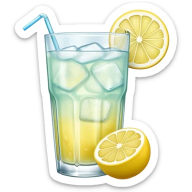 Ice cold glass of limonada sticker