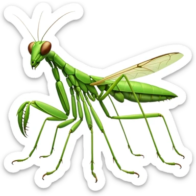 Praying mantis sticker