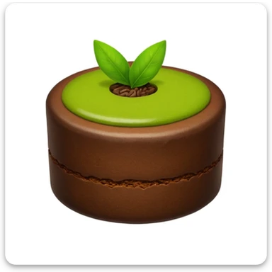 iPhone emoji icon of Pu-erh tea, green background sticker