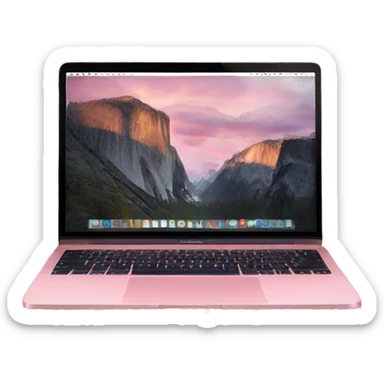 pink macbook sticker