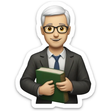 White skin male teacher with bible sticker