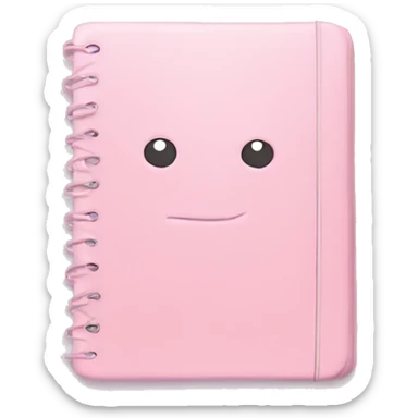 pastel pink notebook sticker
