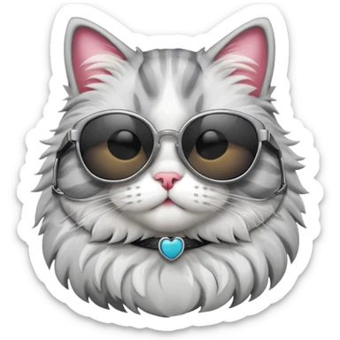 Cat with sunglasses sticker