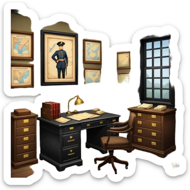 security office/ watchman office/ soldier office of 18th century sticker