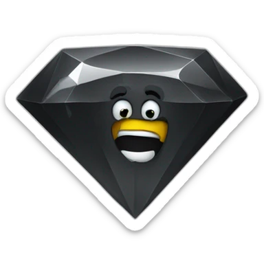 Noir avec de dent en diamant sticker