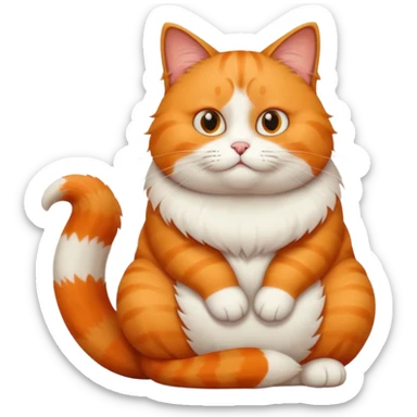 Fat cat sticker