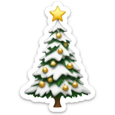 white christmas tree sticker