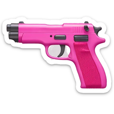 pink gun sticker
