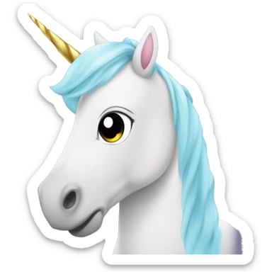 Unicorn with a text tías said “Carla eres fea” sticker