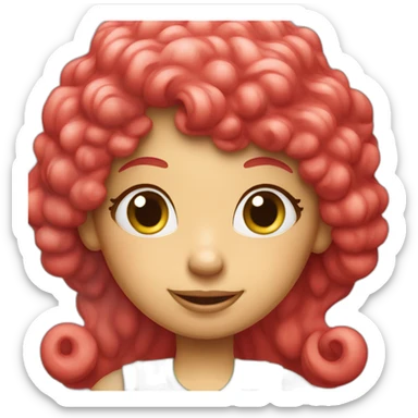 strawberry shortcake ginger cartoon sticker