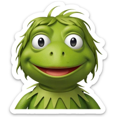 Kermit crashing out sticker
