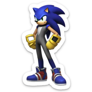 Sonic shadow knuckles ami chaos sticker