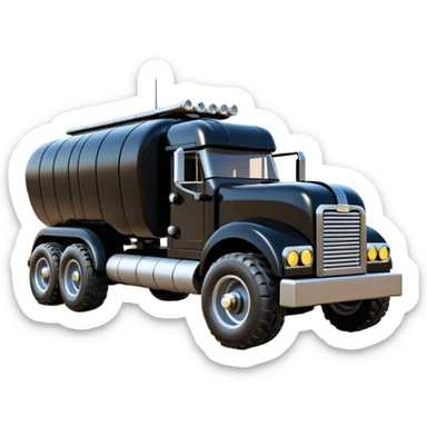 futuristic Venomobile  Lego loosely based on 1956 freightliner semi (flat long straight organically-shaped mechanical roomy interior seating inside the body) stealthy town hot rod desert dirt racing rwd buggy  sticker