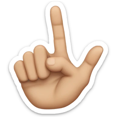 close the whole hand but open the ring and middle finger sticker