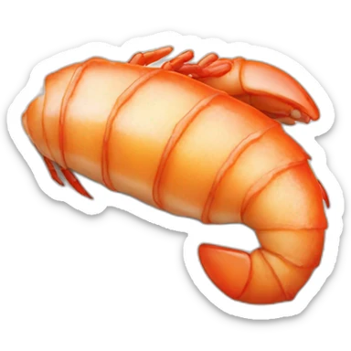 Crotte sur une crevette sticker