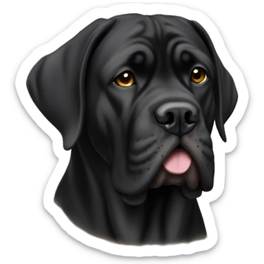 Black English mastiff with tan on forehead sticker
