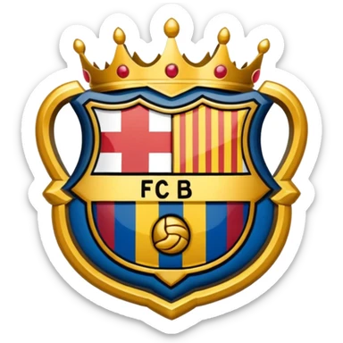 El escudo del Barcelona con unas esposas sticker