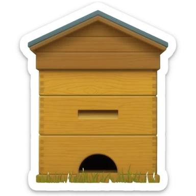 classic bee hive with entrance sticker