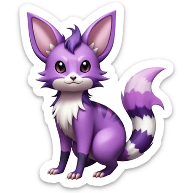 Shiny Furret-Espeon-Furret-Noibat-Noivern-Hybrid (Full body) sticker