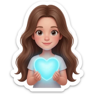 сердечко держит девочка sticker