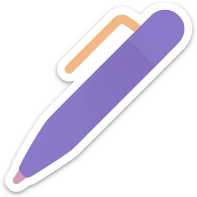 a dull purple writing pen sticker