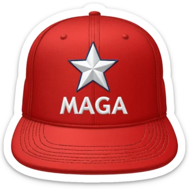 Hat with MAGA sticker