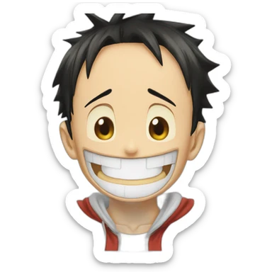 Luffy laught Tear sticker