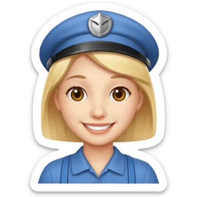 Friendly helper, one person sticker