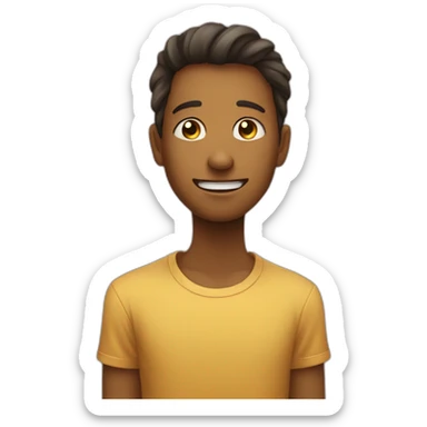 Une face souriante sur une face de tristesse sticker