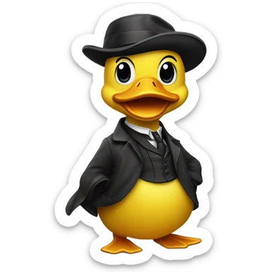 Yellow duck sherlock holmes sticker