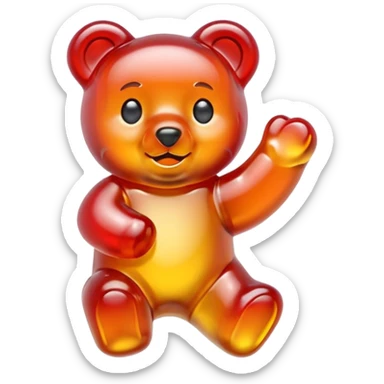 gummy animal candy sticker