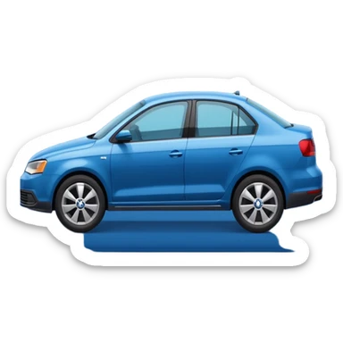 A **simple emoji-style icon** of a **blue multipocket folder**, clean and minimal, with **layered inner tabs**, subtle shading, and a **small blue Volkswagen Jetta car symbol** on the front.
 sticker