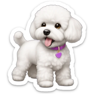 white bichon frise who is 1 year old sticker