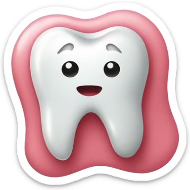 tooth with caries sticker