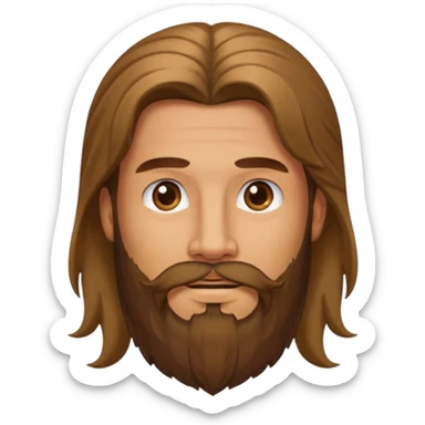 camper long haired man sticker