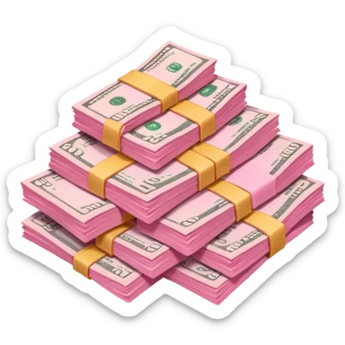 Pink money emoji sticker
