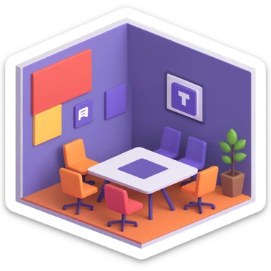 Microsoft Teams icon inside a room sticker