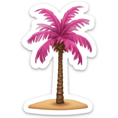 pink California palm tree  sticker