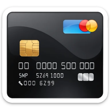 black credit card, no text sticker