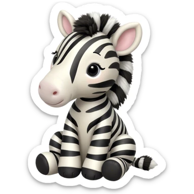 Jellycat bashful zebra  sticker