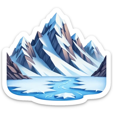Ice Planet – frozen surface, icy mountains, blizzards sticker