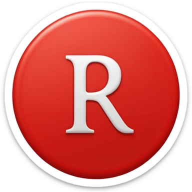 Red circle and R combo sticker