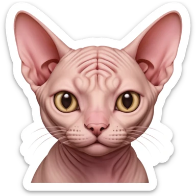 Sphynx cat nose picking sticker