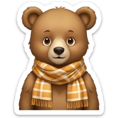 bear in Scarf sticker