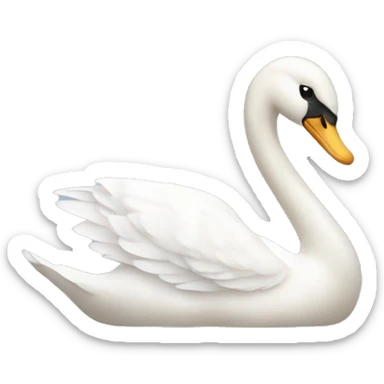 Swan with a bow on it’s head sticker